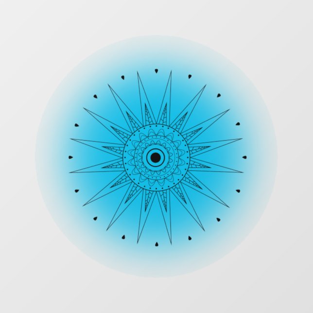 Throat Chakra Fensteraufkleber (Blatt)