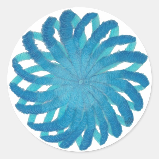 Throat Chakra Healing Art #2 Runder Aufkleber (Vorderseite)