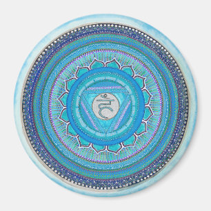 Throat Chakra Mandala Magnet
