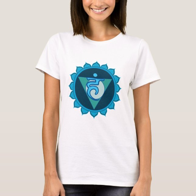 Throat Chakra Visuddha Blue Women's T - Shirt, Whi T-Shirt (Vorderseite)
