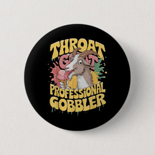 Throat Goat Beruflich Gobbler Retro Ineignis Button