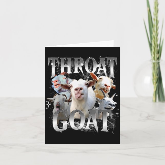 Throat Goat Funny Offensive Adult Humor Bootleg  Karte (Vorderseite)