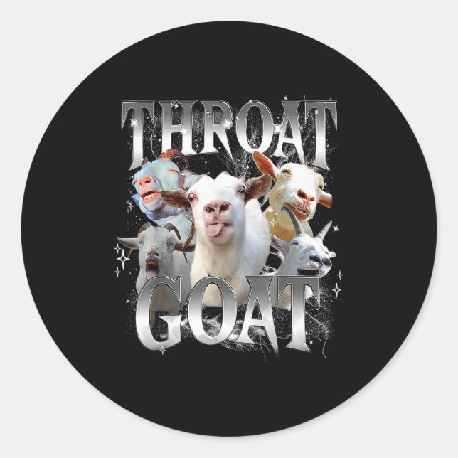 Throat Goat Funny Offensive Adult Humor Bootleg  Runder Aufkleber (Vorderseite)