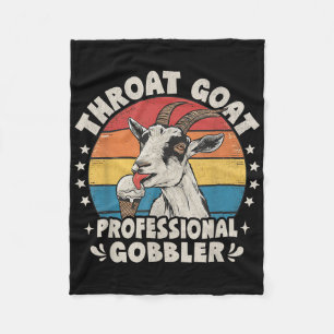 Throat Goat Retro Ungeeignete Erwachsene Humor Fun Fleecedecke