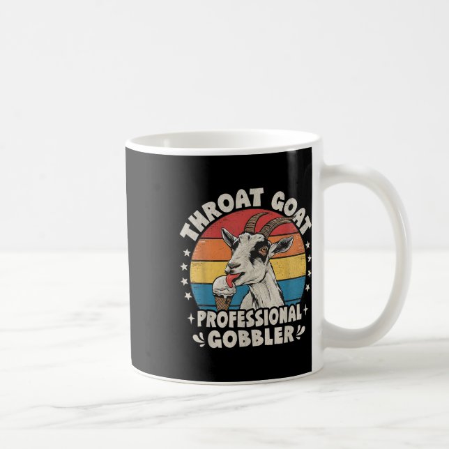 Throat Goat Retro Ungeeignete Erwachsene Humor Fun Kaffeetasse (Rechts)