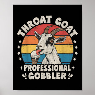 Throat Goat Retro Ungeeignete Erwachsene Humor Fun Poster