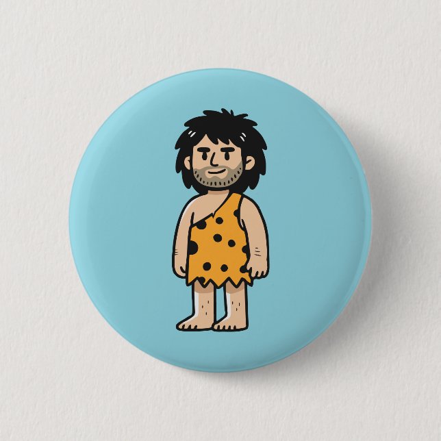 Throk Höhlenmensch Button (Vorderseite)