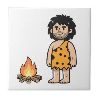 Throk Höhlenmensch & Feuer Fliese