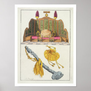 Thron eines chinesischen Kaisers, Yo-Jo-Zepter und Poster