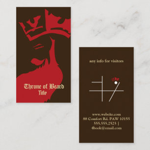 Throne Red auf DarkBrown Business Card Visitenkarte