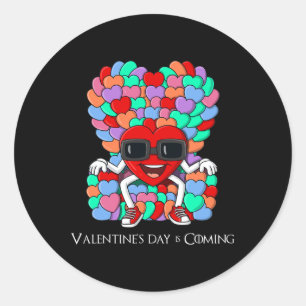 Throne Valentinstag Fun Boys Girls Kinder 1 Runder Aufkleber
