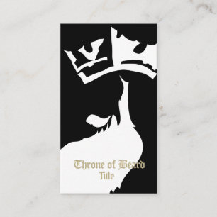 Throne White auf der Black Business Card Visitenkarte