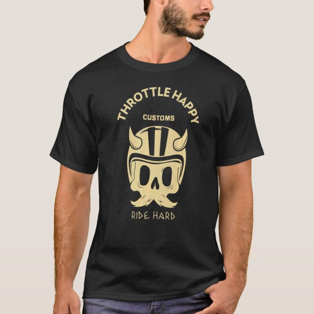 Throttle Happy Customs Dead Biker T-Shirt (Vorderseite)