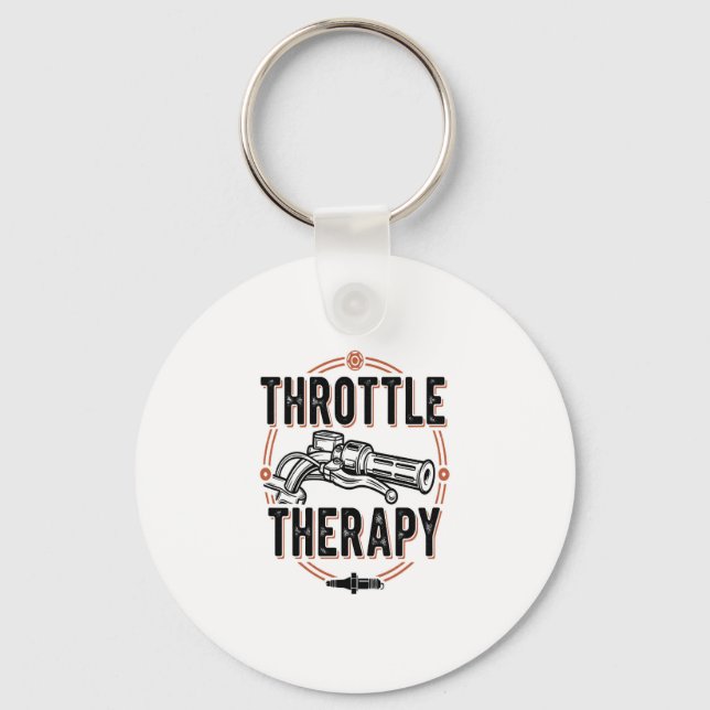 Throttle Therapy Motorrad Grip.jpg Schlüsselanhänger (Vorderseite)