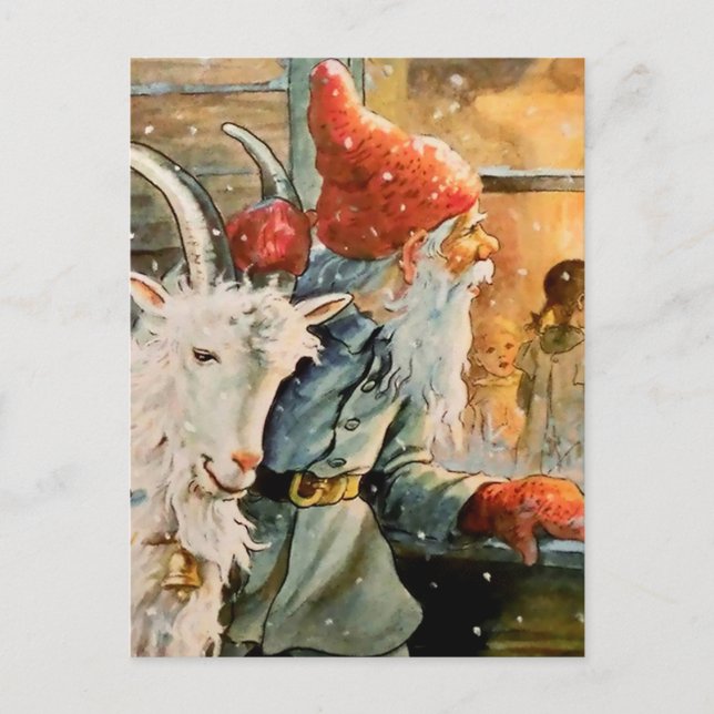 "Through the Window" von Jenny Nystrom Postkarte (Vorderseite)