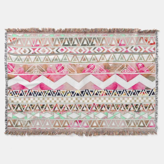 Throw Blanket/Aztec Tribal-Muster Decke (Vorderseite)