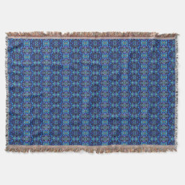 Throw Blanket Blau und Lila Orchideen Decke