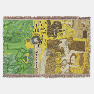 Throw Blanket Funky Dancing Man Pattern Green Decke