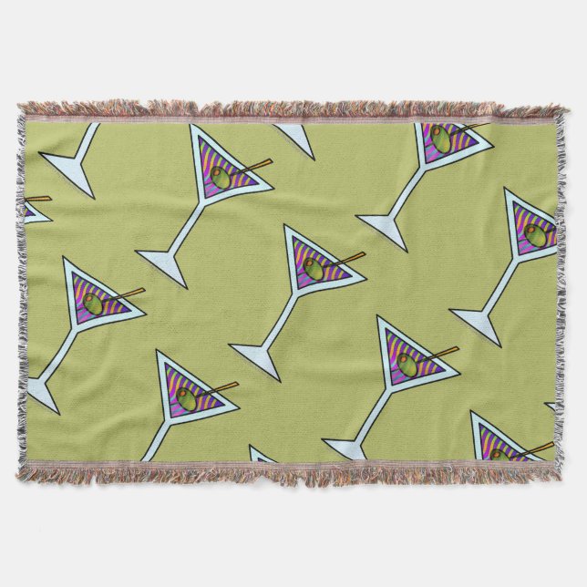 THROW BLANKET - MARTINI-DESIGN DECKE (Vorderseite)