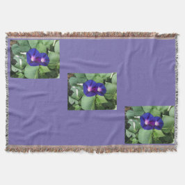 Throw Blanket mit violetten Blumen Decke