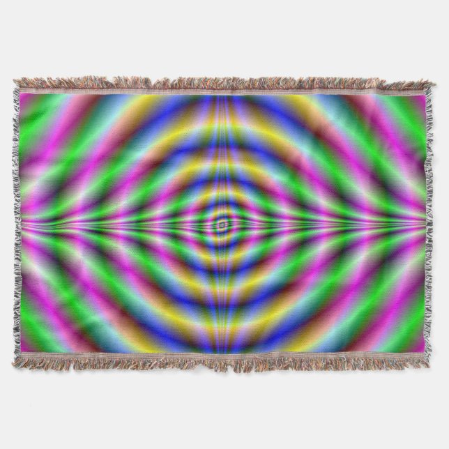 Throw Blanket Psychedelic Neon Eye Decke (Vorderseite)
