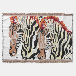 Throw Blanket Zebras Decke