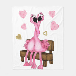 Throw-Decken-Flamingos des Valentines TagesFleece Fleecedecke