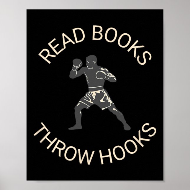 Throw-Hooks lesen Boxing-Shirt Poster (Vorne)
