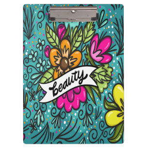 Throw Kissen Beauty mit Blume Klemmbrett