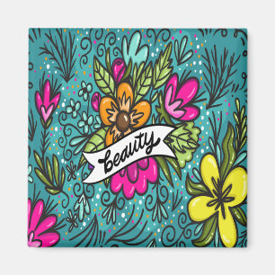 Throw Kissen Beauty mit Blume Magnet