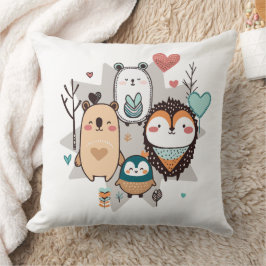 Throw Kissen bietet eine niedliche Abbildung.