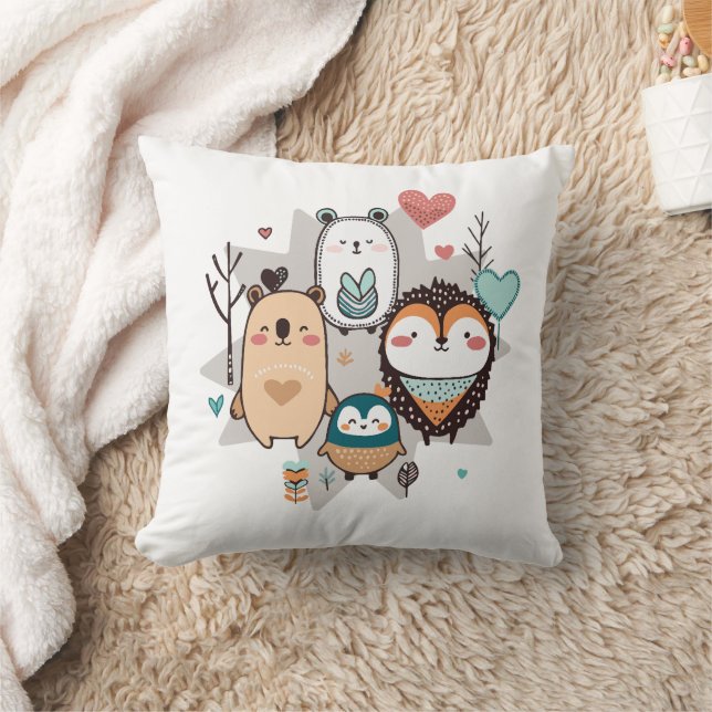 Throw Kissen bietet eine niedliche Abbildung. (Decke)