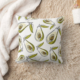 Throw Kissen bietet einen niedlichen Avocado.