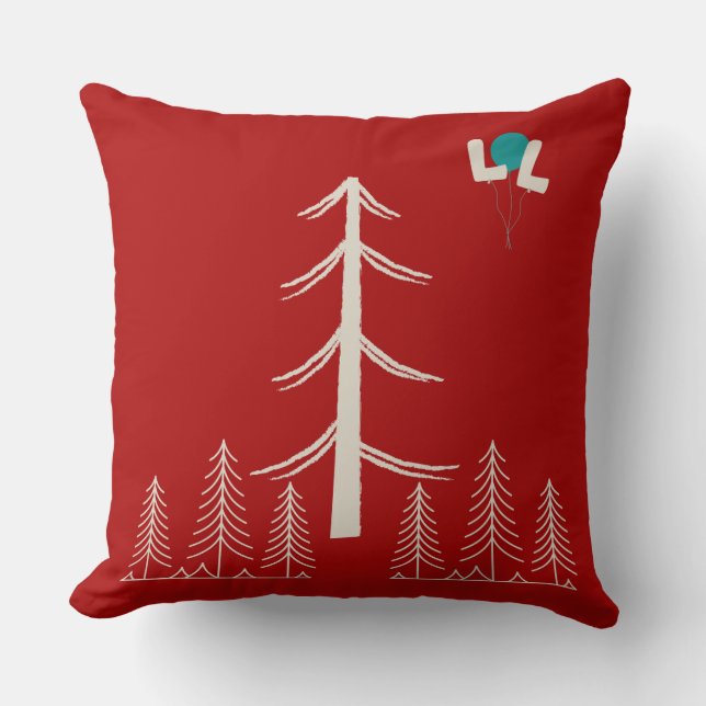 Throw Kissen Festlicher Weihnachtsplatz Kissen - C (Vorderseite)