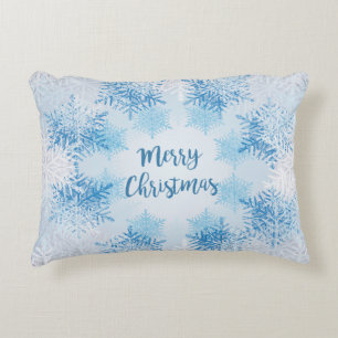 Throw Kissen Frohe Weihnachten mit Schnee