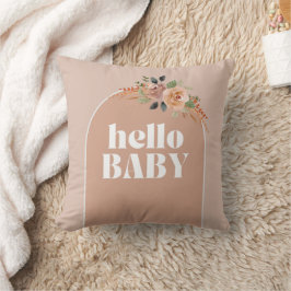 Throw Kissen, Hello Baby, Baby Dusche Keepake Kissen