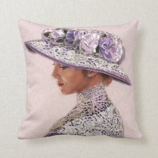 Throw-Kissen-Lavendel-Spitze-viktorianische Dame Kissen