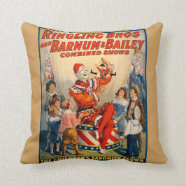 Throw-Kissen mit einem Vintagen Zirkus-Plakat Kissen