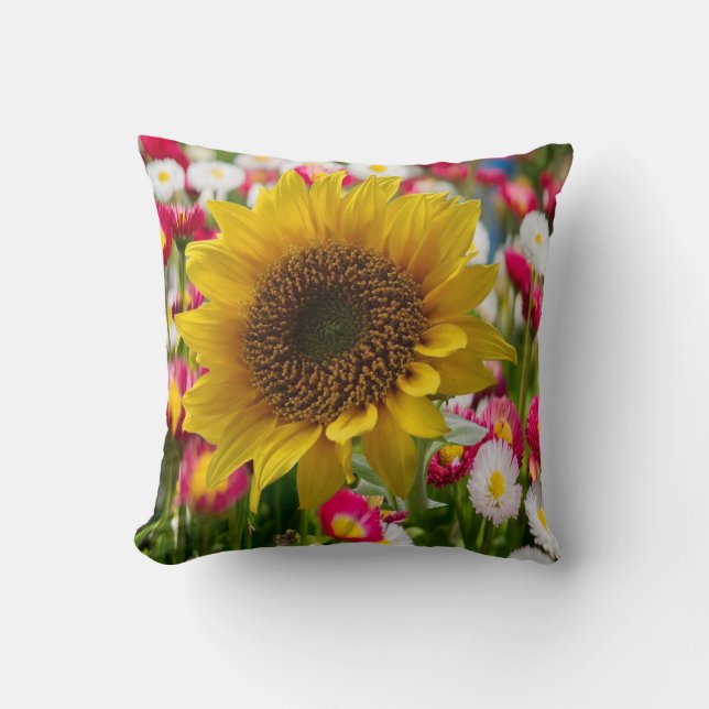 Throw Kissen Sonnenblume (Vorderseite)