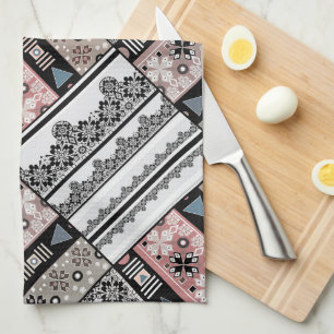 Throw Kissen Tribal Ethno traditionell geometrisch Geschirrtuch