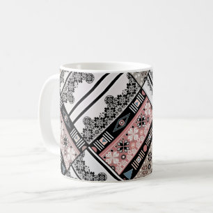 Throw Kissen Tribal Ethno traditionell geometrisch Kaffeetasse