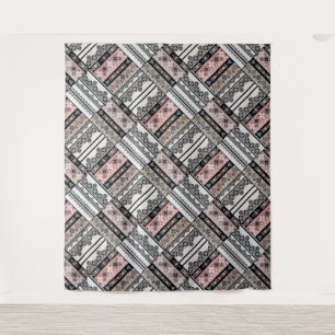 Throw Kissen Tribal Ethno traditionell geometrisch Wandteppich