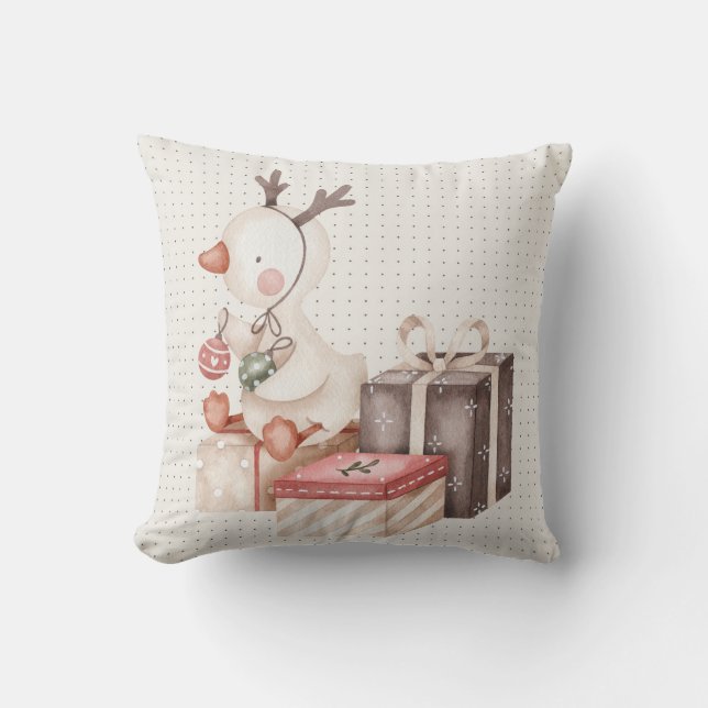 Throw Kissen w/Christmas Duck (Vorderseite)