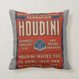 Throw-Kissen-Wiedergabe Vintages Houdini Plakat Kissen