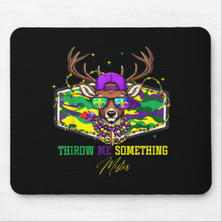 Throw Me Soing Mister Mardi Gras Deer Beads Fleur  Mousepad