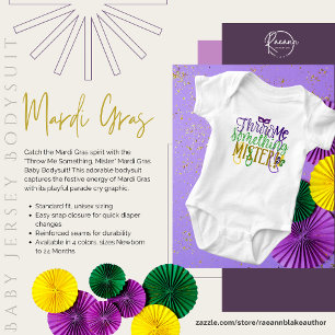 "Throw Me Something, Mister" Mardi Gras Baby Strampler