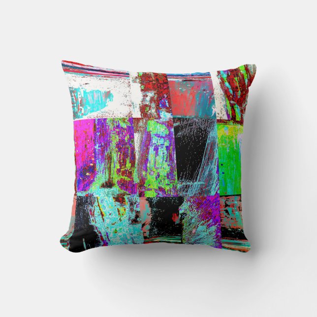 Throw Pillow – Abstract Grid Kissen (Vorderseite)