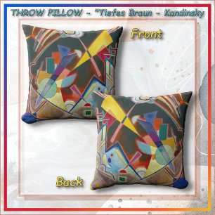 THROW PILLOW - Abstrakt "Tiefes Braun" - Kandinsky Kissen