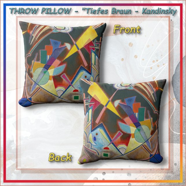 THROW PILLOW - Abstrakt "Tiefes Braun" - Kandinsky Kissen (Von Creator hochgeladen)
