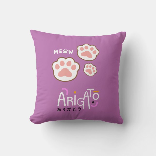 Throw Pillow Arigato Kissen (Vorderseite)